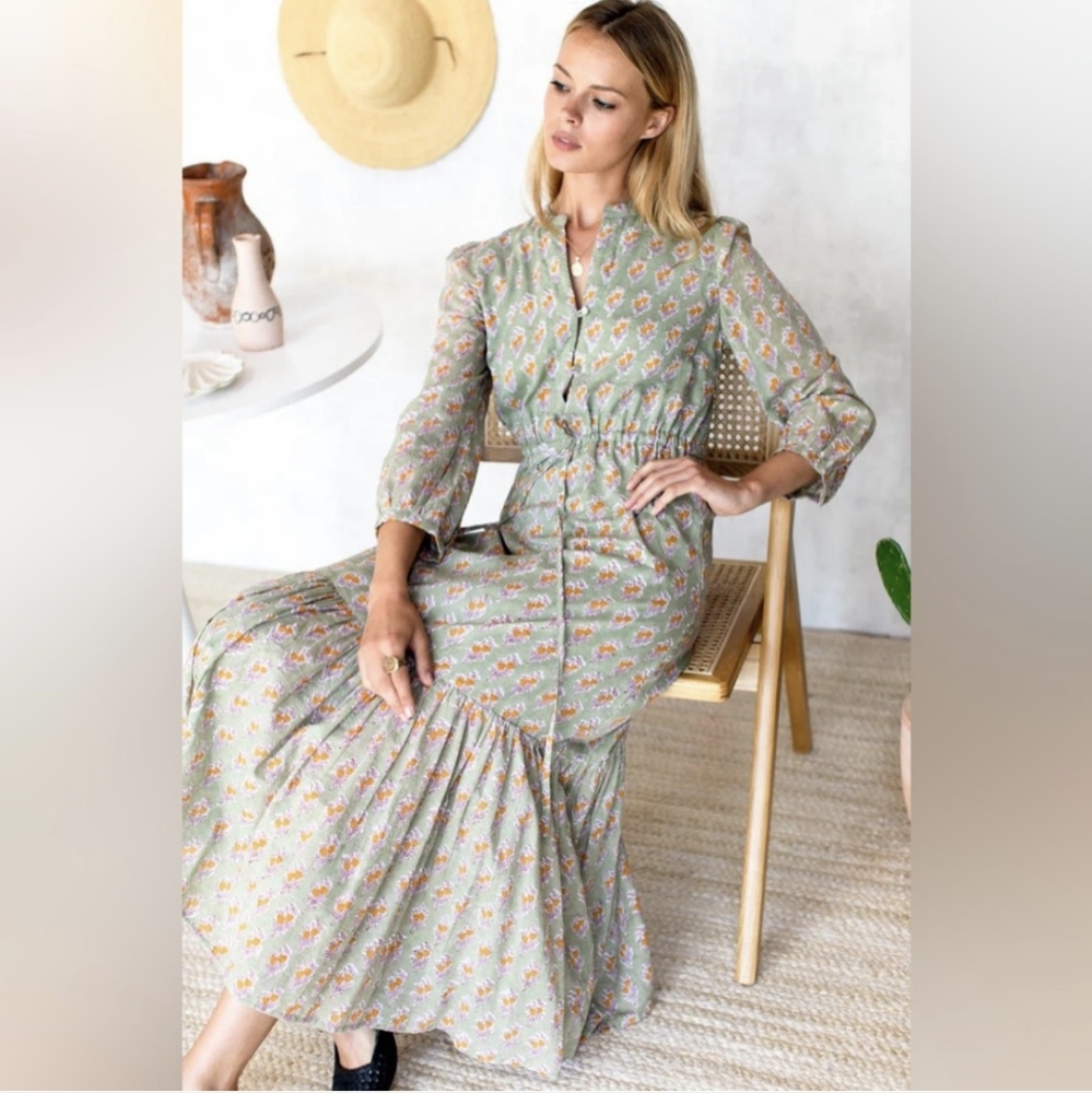 Emerson Fry India Collection Cotton Dress Size S